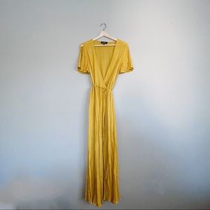 • marigold maxi wrap dress •